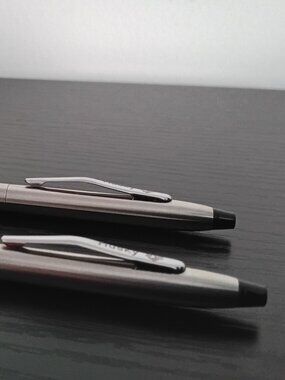 Pair of Silver Brushed Chrome Pens